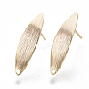 Brass Stud Earring Findings KK-T055-029G-NF-2