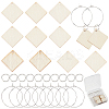 DIY Rhombus Wine Glass Charm Tags Making Kit DIY-SC0018-63-1