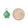 Dyed Synthetic Turquoise Pendants PALLOY-JF01906-01-3