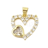 Rack Plating Brass Micro Pave Cubic Zirconia Pendants KK-Z074-48G-1