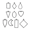 10Pcs Alloy Open Back Bezel Pendants PALLOY-YWC0002-02EB-1