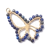Natural Lapis Lazuli Faceted Pendants PALLOY-JF02564-04-1