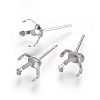 Tarnish Resistant 304 Stainless Steel Stud Earring Findings LS-X-STAS-L219-03D-P-1