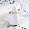 Brass Micro Pave Clear Cubic Zirconia Cuff Finger Rings RJEW-G337-23G-3