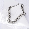 Tarnish Resistant 304 Stainless Steel Cable Chain Bracelets BJEW-G618-04P-1