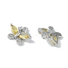 Brass Micro Pave Clear Cubic Zirconia Charms KK-H482-09P-02-2