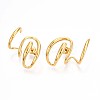 304 Stainless Steel Wire Twist Stud Earrings EJEW-I286-05G-1