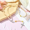 Glass Pearl Rosary Bead Necklace NJEW-TA00082-04-5