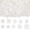 600Pcs 10 Styles ABS Plastic Imitation Pearl & Acrylic Bead Caps OACR-SC0002-34-1