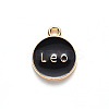 Alloy Enamel Pendants X-ENAM-S124-01B-08G-3