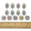 30Pcs 3 Styles Alloy Crystal Rhinestone and ABS Imitation Pearl Connector Charms ENAM-FS0003-71P-5