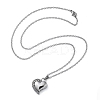 304 Stainless Steel Crystal Rhinestone Heart Urn Ashes Necklaces STAS-Z106-04P-3