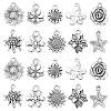 Sunflower Tibetan Style Alloy Pendants TIBEP-CJ0001-09-RS-1