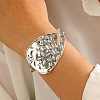 Textured Zinc Alloy Link Bracelets WG3CBFC-01-2