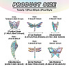 Fashewelry 12Pcs 6 Style Rack Plating Rainbow Color Alloy Big Pendants ALRI-FW0001-04-12