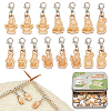 Wood Gnome Pendant Locking Stitch Markers HJEW-NB00119-1