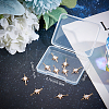 Beebeecraft 10Pcs Brass Glass Charms KK-BBC0002-78-7