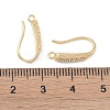 Brass Micro Pave Clear Cubic Zirconia Earring Hooks KK-U008-06G-3