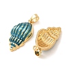 Brass Enamel Pendants KK-CBA8606-01G-03-2
