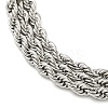 Non-Tarnish 304 Stainless Steel 3-Strand Rope Chain Bracelets for Women LS-BJEW-G707-02P-2