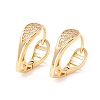 Heart Cubic Zirconia Huggie Hoop Earrings EJEW-I260-11G-NR-2