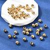 SHEGRACE Brass Textured Round Beads XGRPCU095-298G-4