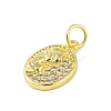 Brass Micro Pave Cubic Zirconia Pendants KK-E111-30G-2