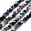 Electroplate Glass Beads Strands X-EGLA-N002-06E-1