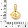 Brass Clear Cubic Zirconia Eye Pendants KK-U058-51G-3