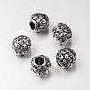 Retro Rondelle with Skull 304 Stainless Steel European Large Hole Beads OPDL-E005-17AS-1