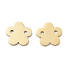 304 Stainless Steel Laser Cut Flower Connector Charms STAS-M111-12G-03-1