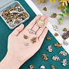 80Pcs 4 Style Tibetan Style Alloy Pendants TIBEP-AR0001-08-3