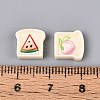 Fruits Theme Opaque Resin Cabochons CRES-T025-17-4