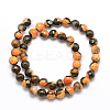 Natural Fire Crackle Agate Bead Strands G-K166-06F-8mm-06-3
