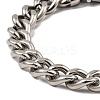 Non-Tarnish 304 Stainless Steel Cuban Link Chain Bracelet NJEW-D050-02C-P-3