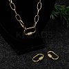 Brass Micro Pave Cubic Zirconia Screw Carabiner Lock Charms ZIRC-F105-03G-7