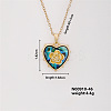 Vintage Brass Micro Pave Cubic Zirconia Heart Pendant Necklace for Women MF6183-4-1