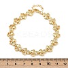 Brass Micro Pave Clear Cubic Zirconia Link Bracelets for Women BJEW-F504-14G-5