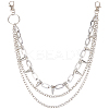 1Pc Aluminum & Alloy Spike Rivets 3 Layer Trousers Chains AJEW-SC0031-17-1