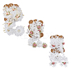 3 Yards 3 Styles Polyester Handmade Flower Lace Ribbons OCOR-DC0001-01-1