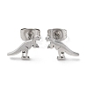 Non-Tarnish 304 Stainless Steel Stud Earrings EJEW-B022-01B-1