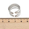 304 Stainless Steel Adjustable Open Cuff Rings for Women LS-RJEW-K299-02P-5