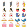 20Pcs 10 Colors Cute Alloy Pendants ENAM-TA0001-91-1