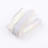 Electroplated Natural Quartz Crystal Graduated Beads Strands LS-G-P315-A10-3