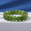 Oval Natural Malaysia Jade Beaded Stretch Bracelets G-P589-02A-06-2