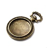 Vintage Tibetan Style Alloy Pendant Cabochon Settings TIBEP-M018-31AB-NF-2