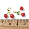 Brass Enamel Pendants KK-P290-12G-01-3
