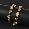 304 Stainless Steel Kont Link Chain Necklace for Men Women NJEW-P269-02G-2