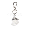 Angel Spiral Shell Pendant Decooration HJEW-JM01964-01-1