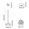 304 Stainless Steel Stud Earrings Findings STAS-UN0006-18P-5